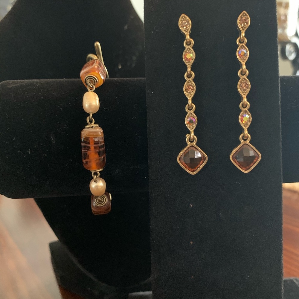 Murano Glass bead bracelet 1928 earrings